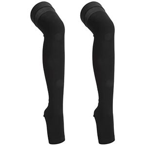 Compressiekousen, zwarte versterking, lichte, comfortabele steunkousen 23 tot 32 mmHg voor het been (XL) persoonlijke verzorging