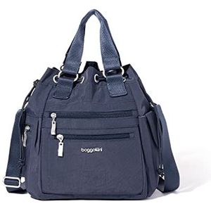 Baggallini Dames Modern Everywhere tas met trekkoord, Franse marine, eenheidsmaat, marineblauw (french navy), One Size