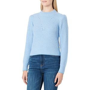 Scotch & Soda Fuzzy gebreide trui voor dames met pofmouwen, Sky Blue 0112, S