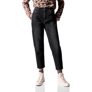 Street One Studio Jeans in mom fit, Black Washed., 26W / 28L