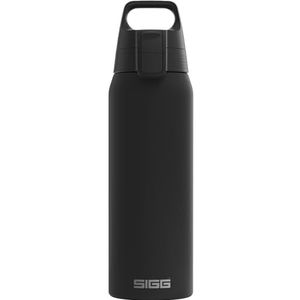 SIGG - Geïsoleerde drinkfles - Shield Therm One Black - Geschikt voor koolzuurhoudende dranken - Lekvrij - Vaatwasmachinebestendig - BPA-vrij - 90% gerecycled roestvrij staal - Zwart - 0.75L