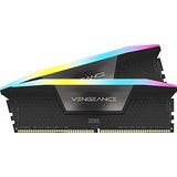 Corsair VENGEANCE RGB DDR5 64GB (2x32GB) 6600MHz C32 Intel Optimierter Arbeitsspeicher (Dynamische Tienzonige RGB-Verlichting, Aangepaste XMP 3.0-Profielen, Strakke Reactietijden) Zwart