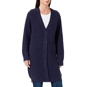 TILDEN Gebreide lange cardigan voor dames, 39431307, marine, XS/S, marineblauw, XS/S