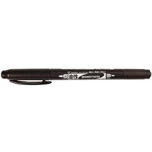 Tombow Fineliner Mono twin met twee punten, zwart, 1 stuk (1 stuk)