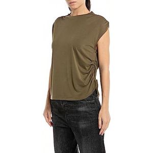 Replay Mouwloos T-shirt voor dames, 238 legergroen, XXS