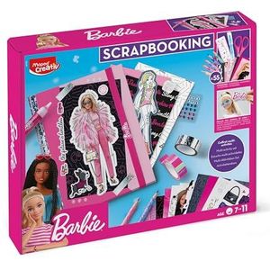 Maped - Kinderknutselen - Barbie Scrapbooking - Creativ Collection - Complete set met 55 accessoires - Met sjablonen om uit te snijden en te versieren - inclusief notitieboek om te personaliseren