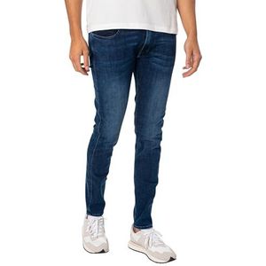 Anbass Replay Power Stretch Slim Jeans voor heren, Medium Blauw 009-4, 30W x 30L
