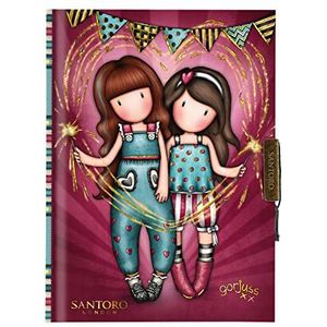 Safta, Gorjuss Fairground Fireworks dagboek voor kinderen, 12,8 x 17,5 x 2 cm, uniseks, meerkleurig, normaal