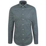 Seidensticker - Businessoverhemd - Zwart - Slim 1/1 Kentkraag print