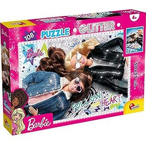 Lisciani 81189 Glitter Puzzel Barbie 108 stuks Mattel met strass