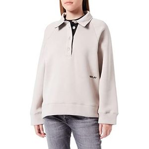 Replay Sweatshirt voor dames, 650 Stone Ivory, XS