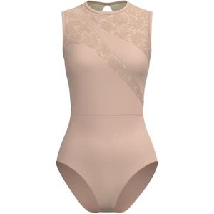 Basilica Dancewear BAW0263 Karen Tankpakje voor dames, met kanten details, X-Small, Dusty Pink