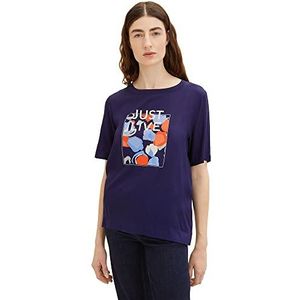 TOM TAILOR Dames T-shirt 1035460, 11331 - Atlantic Ocean Blue, M