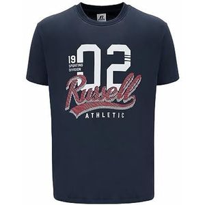 RUSSELL ATHLETIC A30101-OB-155 02RA-S/S T-shirt met ronde hals heren Ombre blauw maat S, Ombre Blauw, S