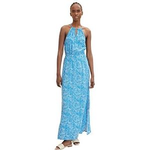 TOM TAILOR Denim Dames maxi-jurk 1031981, 29870 - Blue Wave Print, XXL