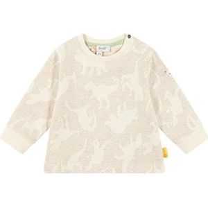Steiff Sweatshirt met print voor babyjongens, oyster gray, 80 cm