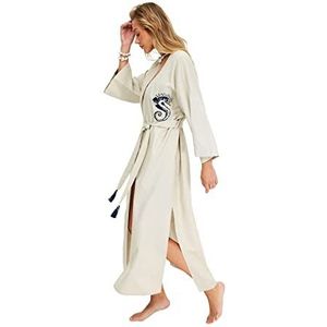 Trendyol Kimono en kaftan, geborduurd, voor dames, Navy Blauw, XL