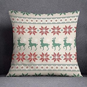 Bonamiason Decoratieve kussenslopen 45x45 cm, Kussenhoezen Bank, Decoratieve Kussenhoesjes, Kussensloop Sierkussen Kerstmis - Ontworpen en geproduceerd in Turkije