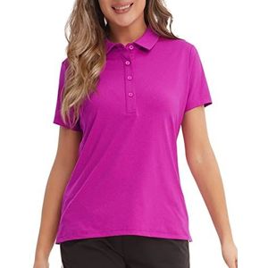 MEETYOO Poloshirt voor dames, Roze, S