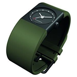 Rosendahl Analoog kwartshorloge voor dames met PU armband 43263, groen/zwart, armband