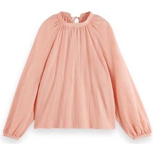 Scotch & Soda Top met strik, Peach Pink 636, 34