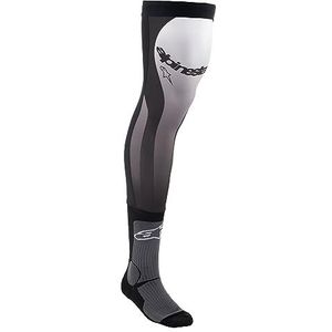 Alpinestars Knee Brace Socks Uniseks sokken, Zwart en wit., L/XL
