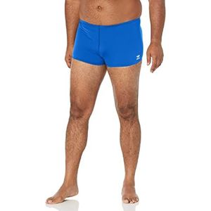 Speedo Heren badpak Square Leg Endurance+ Solid Swim Slips, blauw, 34