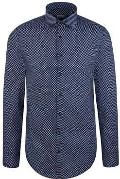 Seidensticker - Businessoverhemd - Donkerblauw - X-Slim - 1/1 Kentkraag print