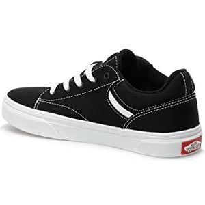 Vans SELDAN Sneakers voor kinderen, uniseks, Zwart Canvas Zwart Wit 187, 38.5 EU