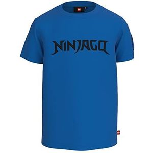 LEGO Jongen Ninjago Jungen T-Shirt met Ärmelabzeichen Ninja LWTaylor 106, 557 Blauw, 152