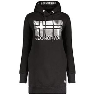 Geographical Norway Fabienne Lady Damessweatshirt met capuchon en zakken, kangoeroe - sweatshirt met lange mouwen, warm, hoodie, jas, dames, lente, zomer, herfst, winter (zwart M), Zwart, M