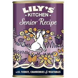 Lily's Kitchen Natvoer voor Ouder Volwassen Honden 6 x Tin 400g - Kalkoen