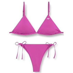 EMPORIO ARMANI Vrouw Eagle Stones Driehoek Bikini Violet L, Bouganville, L