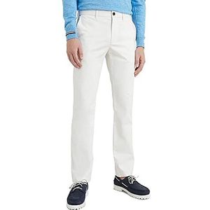 Tommy Hilfiger heren Geweven broek Denton Chino 1985 Pima Katoen, Verweerd Wit, 30W / 34L
