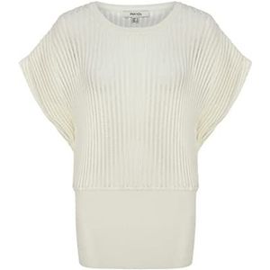 IPEKYOL Dames Transparant Knitwear Sweater, Oil, M