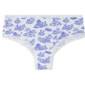 Women'secret Brazilië Damesslip Wide Brief Tweede Ronde Micro Print, Aardbei, S