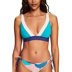 ESPRIT Women Beach Voorgevormde Bikinitop Blauw/Wit/Donkerblauw