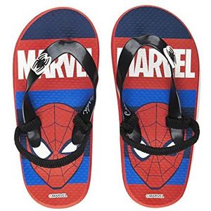 Spiderman teenslippers - zwarte kleur - maat 28/29 - premium kwaliteit zool gemaakt van 100% geperst EVA - vinger teenslippers voor jongens en meisjes - origineel product ontworpen in Spanje