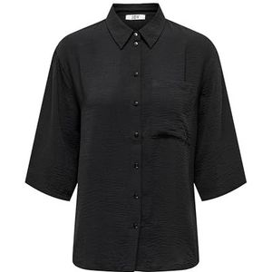 JDY DIVYA 3/4 Loose Shirt WVN NOOS, zwart, S