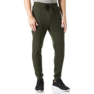 Southpole Heren Side Zipper Tech Fleece Joggingbroek, olijfgroen, M