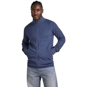 G-STAR RAW Heren Jirgi Zip Tweeter Slim LS T-shirts, Blauw (Rank Blue D23476-d271-868), M