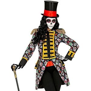 Widmann 50811 50811-Dia de los Muertos Parade-Frack, Garde-Uniform, Dag van de Dood, Jacket, jas, Circusdirector, kostuum, carnaval, themafeest, dames, meerkleurig, S