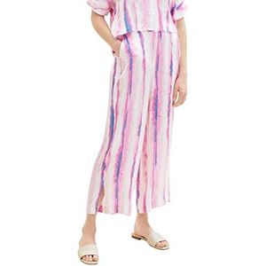 TOM TAILOR Dames 1036635 broek, 31722-Pink Tie Dye Stripe, 34W / 28L, 31722 - Pink Tie Dye Stripe, 34W x 28L