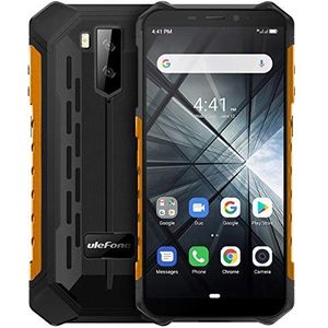 Ulefone Armor X3 Outdoor mobiele telefoon met onderwatermodus, Android 9.0 5,5 inch IP68/IP69K smartphone, Dual SIM, 2 GB RAM 32 GB ROM, 8MP + 5MP + 2MP, 5000 mAh accu, gezichtsontgrendeling, GPS, oranje