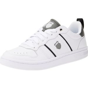 K-Swiss Lozan Match LTH sneakers voor heren, wit/zwart/gunetal, 41,5 EU, White Black Gunetal, 41.5 EU