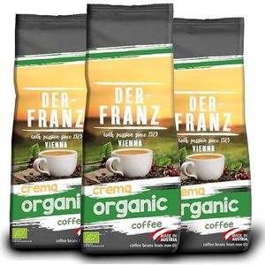 Der-Franz Crema Biologisch Koffie, hele koffiebonen, 3 x 500 g