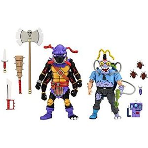 NECA Accessoires Teenage Mutant Ninja Turtles (Cartoon) -7"" Scale Action Figures - Antrax & Scumbug 2 Pack, Multicolor