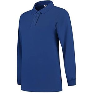 Tricorp 301007 casual polokraag dames sweatshirt, 60% gekamd katoen/40% polyester, 280 g/m², koningsblauw, maat L