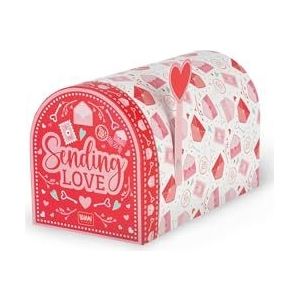 Legami Love Mailbox geschenkdoos geschenkdoos brievenbus van FSC-gecertificeerd papier, motief Love Letters, medium, 8,5 x 10,1 x 15,8 cm