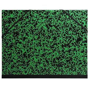 Exacompta - Ref. 542800UNISE – 1 tekenkarton Annonay – met elastieken – achterkant van zeildoek – wit – afmetingen 52 x 72 cm – formaat voor het sorteren van druiven (500 x 650 mm) – kleur groen